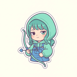 天然装備の狙撃手のキャラクターイラスト